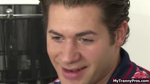 Oriental shemale cheerleader analed by large cock