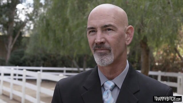 Classy blond she-male wife with massive juggs anal hammered