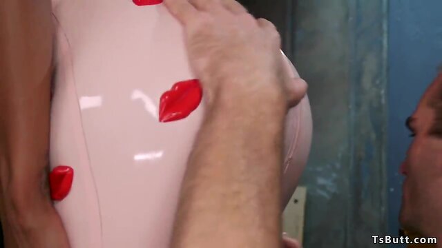 Male sub sucks cock to ebony tranny dom