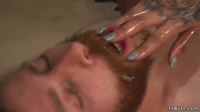 Enormous prick black tranny fucks patient