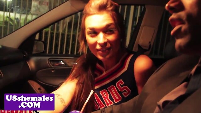 Interracial Cheerleader`s Tattooed Anal Odyssey