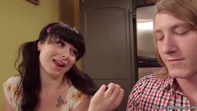 Step mom ladyboy bangs students in dungeon