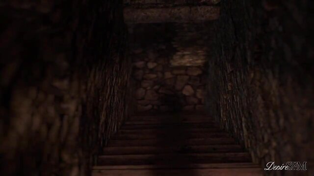 Futa lady dimitrescu fucks her housemaid hard and ruthless - the mask of joy