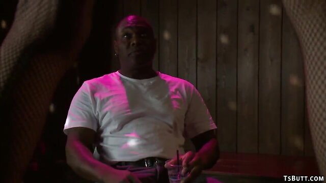 Transsexual fucks ebony guy and his wife