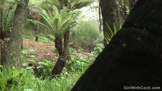 T-Girl hunted and anal pounded poacher