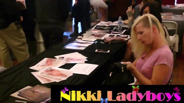 Nikkiladyboys at the tea show with t-girls