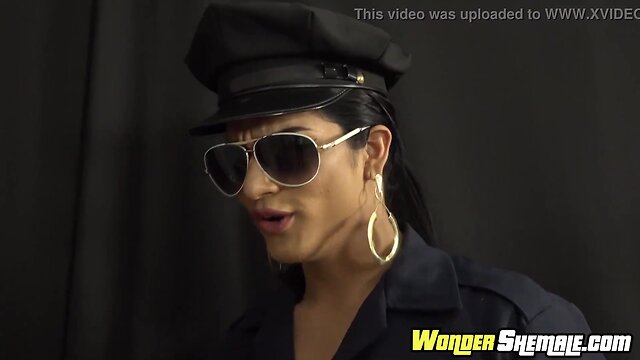 T-Girl cop barbara caroline hammered by inmate