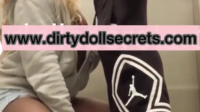 Tgirl whore eating my schlong in the elevator