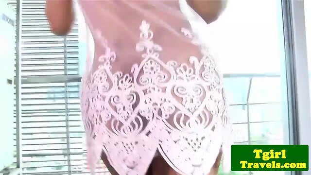 Tran cartoon plays with herself