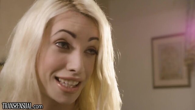 Transsensual pretty brit sasha de sade hooks up with guy friend