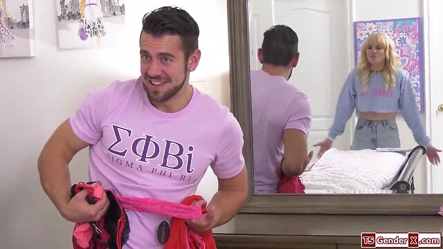 Trans coed kate zoha is barebacked