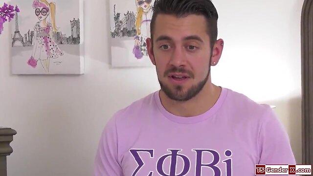 Trans coed kate zoha is barebacked