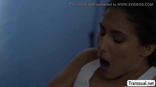 Sexy t-girl barebacked by stranger in woods