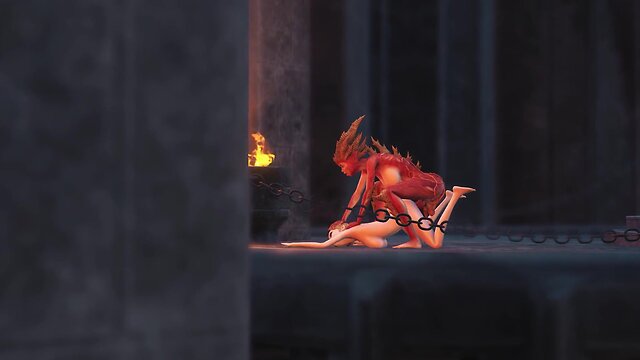 Lilith dickgirls fucks hard her young sex slave in the dark castle