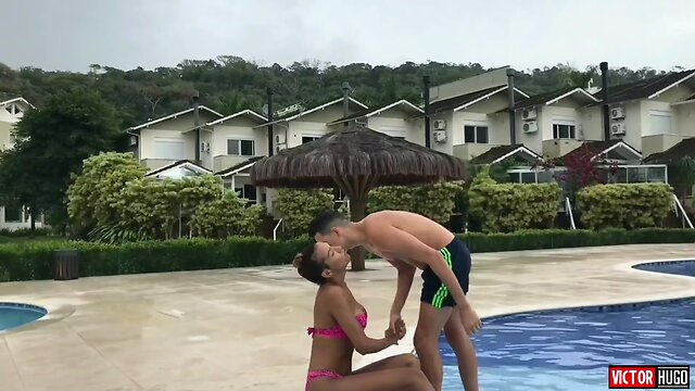 Sex at home after the pool