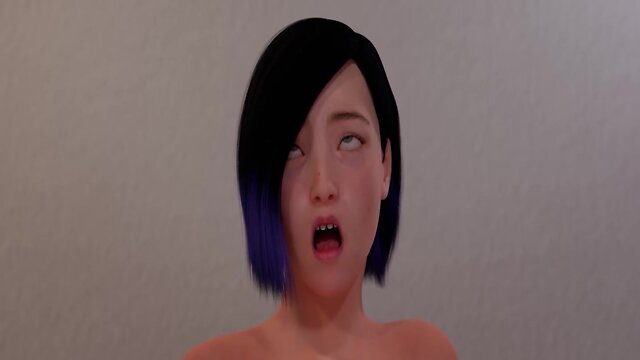 Barely legal trans teenager strokes her pecker in front of ebony stepdad