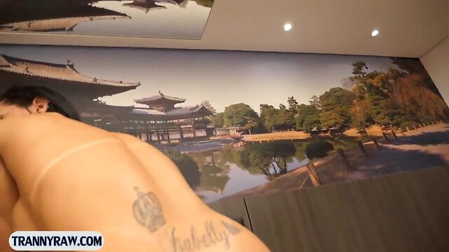 Big round booty shemale beauty from brazil ass drilled