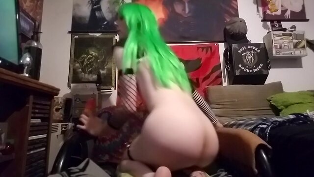 Trans baby solo handjob