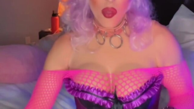 Beautiful Femboy Crossdresser Smoking - Seductive Femininity on Display