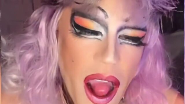 Beautiful Femboy Crossdresser Smoking - Seductive Femininity on Display