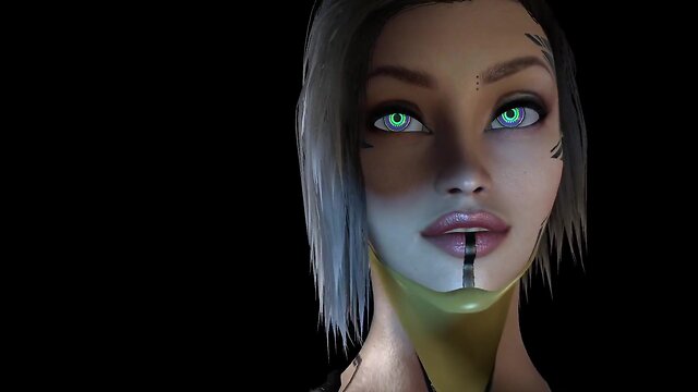 Cyborg futa takes from behind another cyborg futa