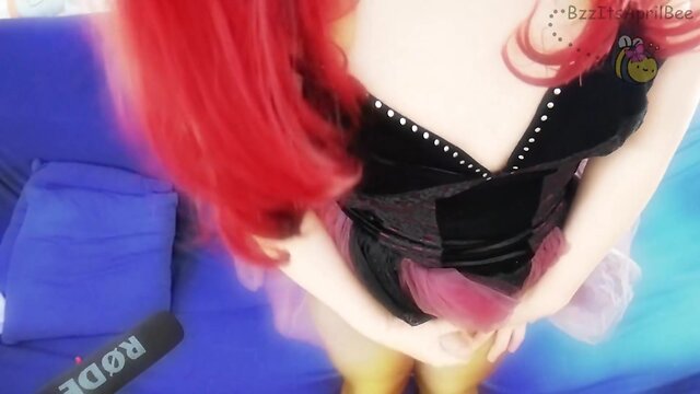 Spelling jerk off game with april bee