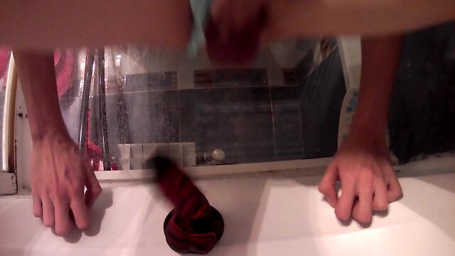 Swimsuit, pee, sextoy and a massive load