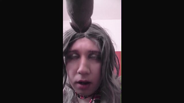 Beauteous CD t-girl face-pounded by enormous ebony schlong