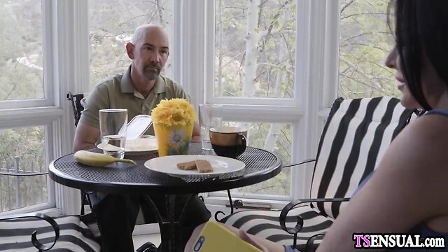 Latino chesty transvestite anally ravaged by eroused boyfriend