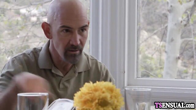 Latino chesty transvestite anally ravaged by eroused boyfriend