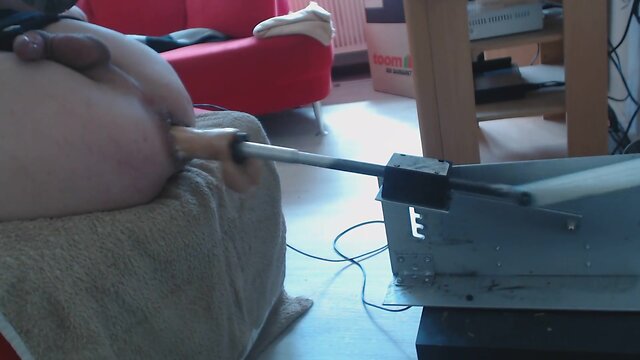 Davine enjoys machine pleasure with clitoral stimulation