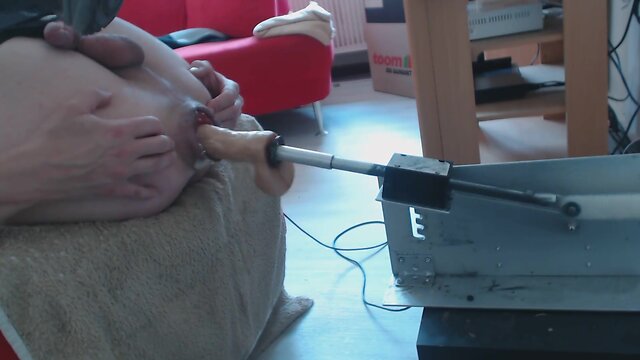 Davine enjoys machine pleasure with clitoral stimulation