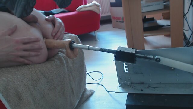 Davine enjoys machine pleasure with clitoral stimulation