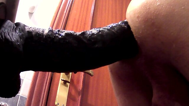 Inserting a ebony sextoy in sultry underwear: round 2