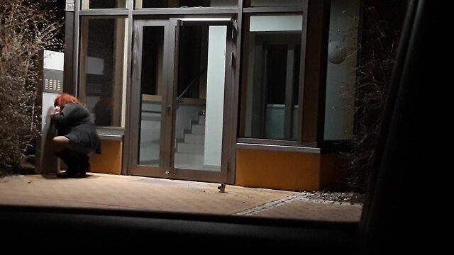 Sextoy and gag displayed outdoors