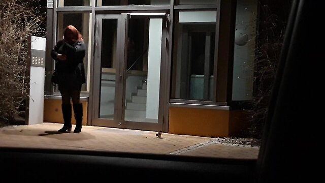 Sextoy and gag displayed outdoors