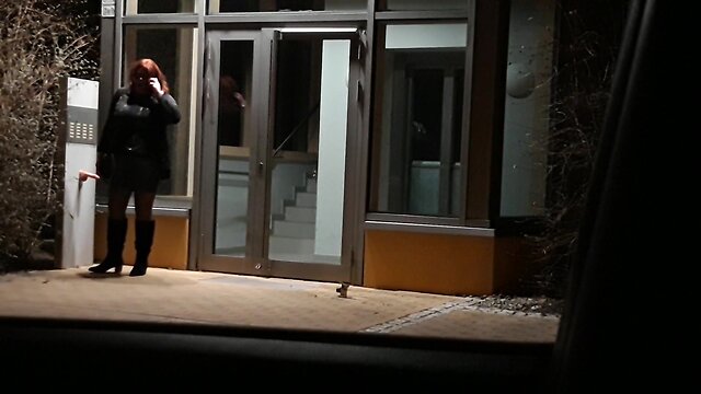 Sextoy and gag displayed outdoors