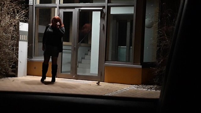 Sextoy and gag displayed outdoors