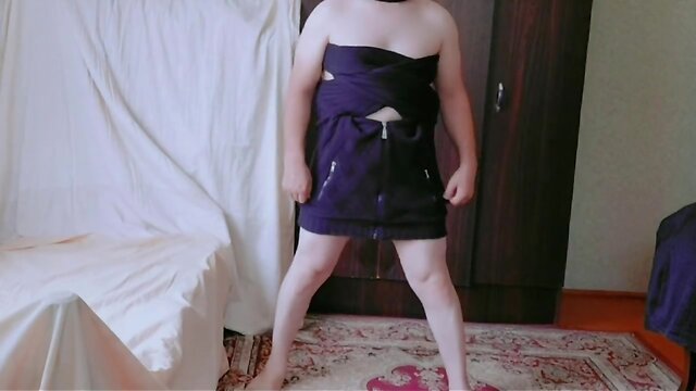 Sultry party mini dress transformation from simple boy jacket