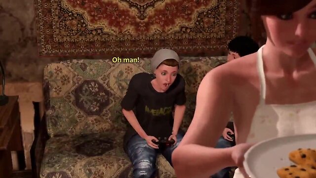 Triple Anal Delight: MILF Tran Fucks Two!