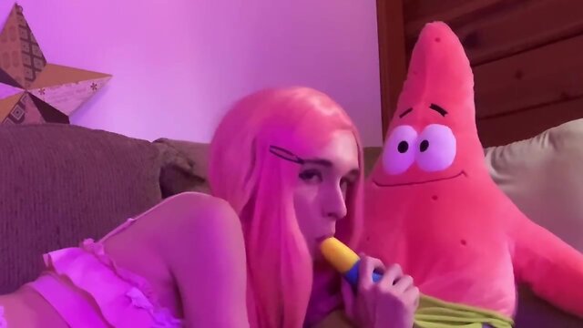 Trans tgirl sissy femboy keeps cumming!