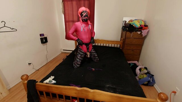 A Mischievous Transgender CD in Bondage Gear