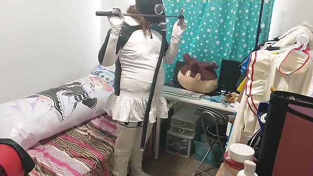 Pvc penguin cosplay gasmask breathplay CD hump inflatable