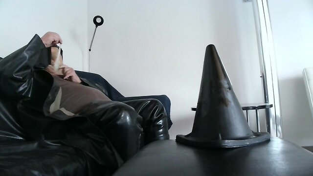 Or teeny.latex-clad nun licking massive sextoy insertion