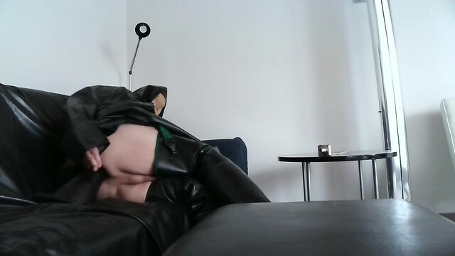 Or teeny.latex-clad nun licking massive sextoy insertion