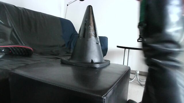 Latex-Clad Ebony TS: Passionate Sextoy Love & Anal Dildo Riding