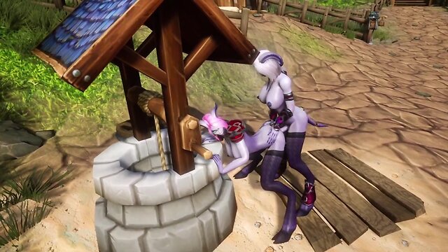 Draenei futa fucks draenei on wishing well: warcraft porn parody