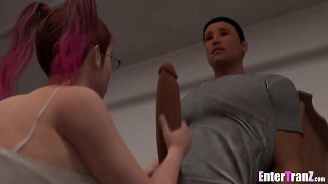 Trans freak with enormous butt takes football players long hard pecker