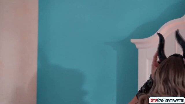 She-Male emma rose appears naked with chesty gf