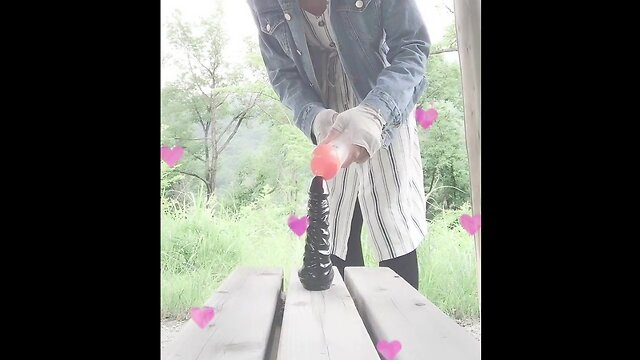 Or teenjapanese CD wanks in public with ebony sextoy